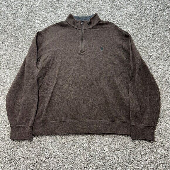 Polo Ralph Lauren Mens Large Performance Brown 1/4 Zip Pullover Sweatshirt - Picture 7 of 7